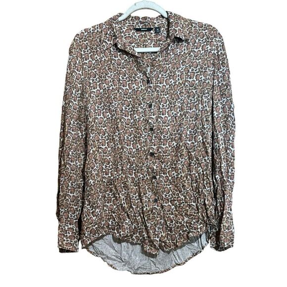 Betabrand Top Womens Medium Multicolor Ruth Bader Ginsburg Button Up Blouse - Picture 1 of 9